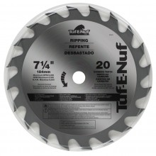 7-1/4" 20T ATB Ripping Blade - Bulk