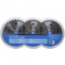 3pc 10" ATB Circular Saw Blade Set - Clamshell