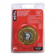 1-1/2" Fine Brass Coated Steel Crimp Wire Wheel - 1/pack