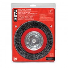 8" Coarse Steel Industrial Crimp Wheel for Bench Grinders - 1/pack