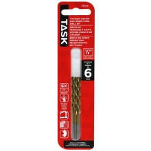 1/8" Ti-N Coated HSS Drill Bit - 6/Pack